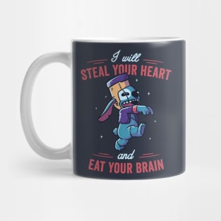 I Will Steal Your Heart And Eat Your Brain Funny Cute Spooky Mug